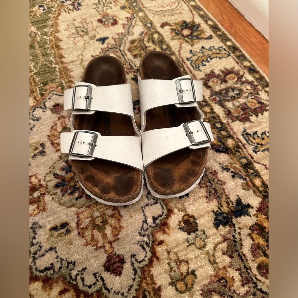 White Arizona Birkenstocks